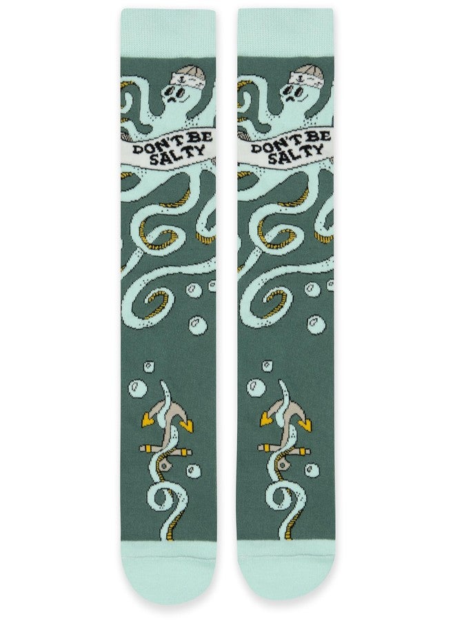 Lavley Don't Be Salty Octopus Socks - Funny Gag Gift Stocking Stuffer for Women, Teens and Animal Lovers - Unisex One Size - Image 3